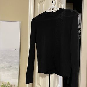 Zara Black Mock is Neck Long Sleeve Top